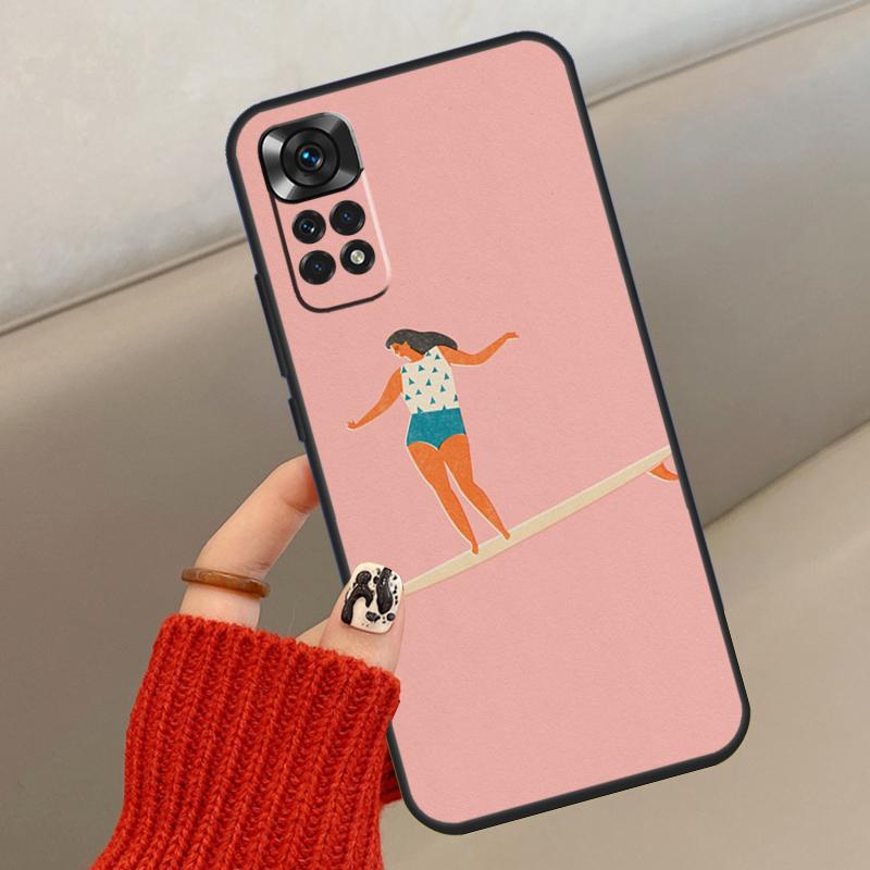 

Surfboard Surfing Surf Girl Case For Xiaomi Redmi Note 14 13 12 11 10 15 Pro Plus Cover For Redmi 15 15C 12C 10C 13C 14C Redmi 15C 5G