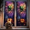 Halloween Window Cling Waterproof PVC Skull Spider Pumpkin Witch Grim Reaper Static Glass Sticker Home Office Party Decoration Decal