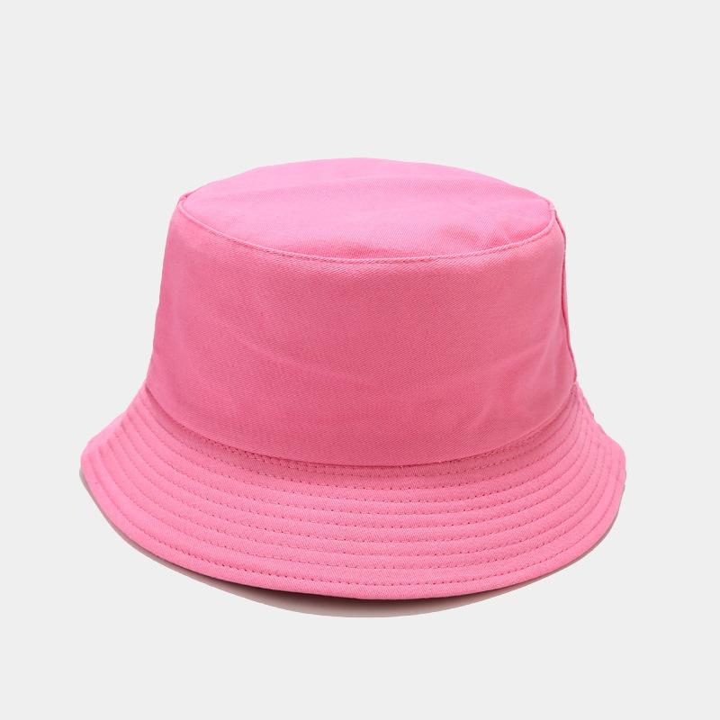European and American New Solid Color Light Board Double-sided Bucket Hat Outdoor Sunscreen Simple Sun Hat Foldable Basin Hat