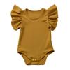 Europäischer & Amerikanischer Stil Spitze Ärmel Baby Mädchen Strampler - Säugling & Kleinkind Dreieck Druckknopf Schritt Krabbelanzug
