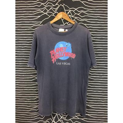 Maglietta Sunfaded Planet Hollywood Las Vegas Vtg Anni '90 Made In Usa