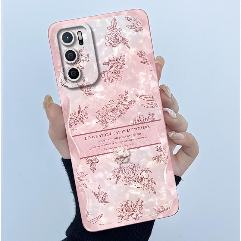 For OPPO A16 Case Oppo A16s A54s Case Fashion Simplicity Flower Soft LIquid Silicone Shockproof Cover Oppo CPH2269 CPH2271 Funda