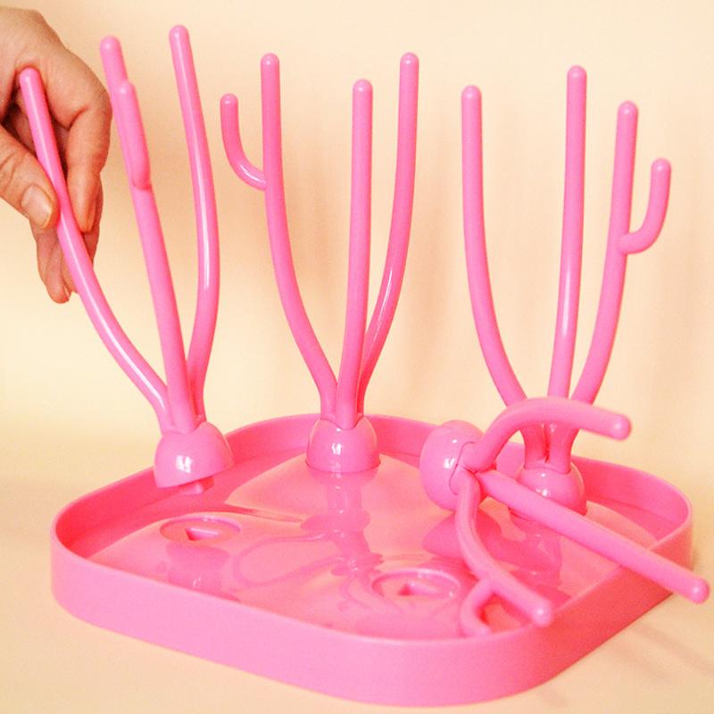 Baby Bottle Drying Rack Feeding Cup Holder Removable Collapsible Tree Rack Cleaning Pacifier And Accessories Storage Drying Rack