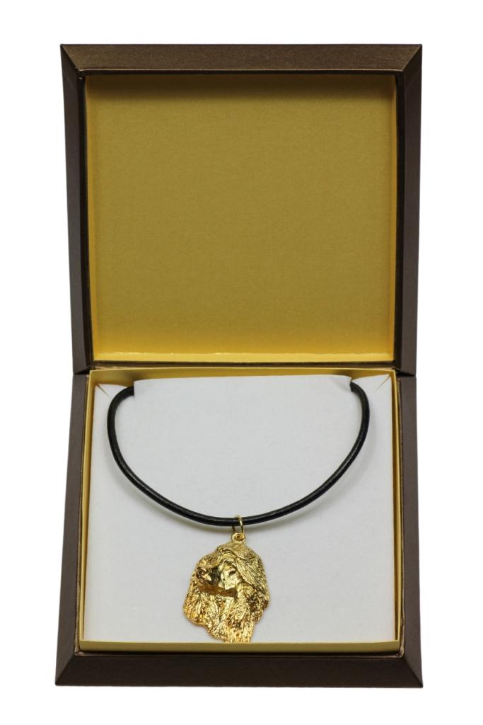 

Afghan Hound, Tazi I - Dog necklace in gift box, gold-plated pendant for dog fan, striking jewellery by Art-Dog