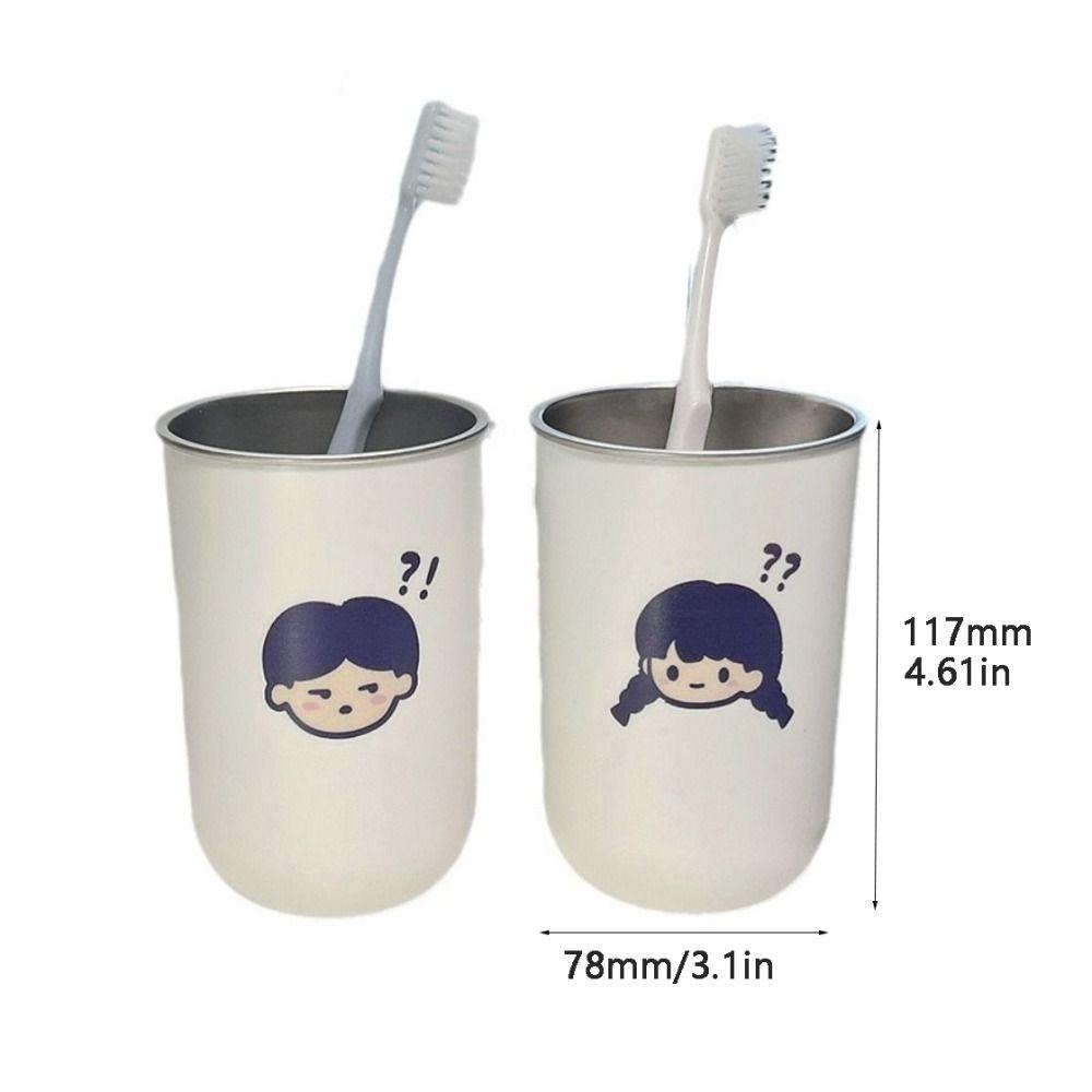 Simple Style Couple Toothbrush Cup Cartoon Rinse Cup Thick Mouthwash Cup  Gift