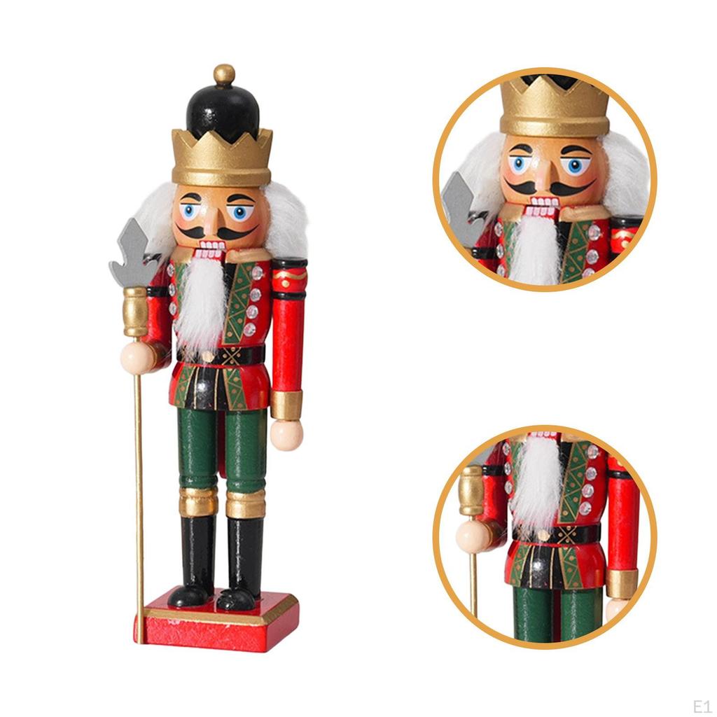 Christmas Decorative Nutcracker Figurine Seasonal Decor 25 Cm Crafts for Centerpiece