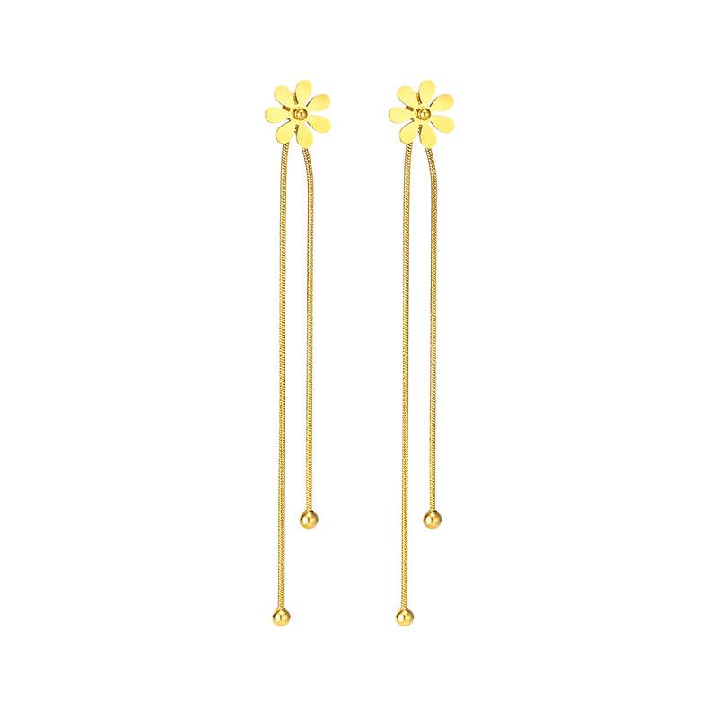 Golden Butterfly Long Chain Tassel Earrings - Elegant and Trendy Design for Women