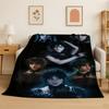 Coperta morbida in flanella W-Wednesday TV, Coperta accogliente per letto, Divano, Divanetto, Camera da letto, Soggiorno, Viaggio, Picnic, Bambini, Campeggio