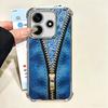 Retro Zipper Jeans Pattern Soft Phone Case For Xiaomi Poco X7 X8 Pro Max X6 X5 X3 F8 Ultra F7 M8 M7 M5S Redmi 15C 15A 15 14C 13C
