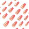 French V-shaped beveled edge wearing nail flash diamond rhinestone manicure fake nail hot-selling repeatable nail piece