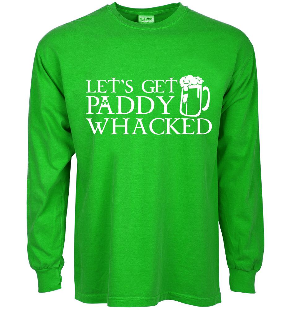 Funny st patricks day t-shirt paddy whacked drunk beer bar crawl pattys day tee XL