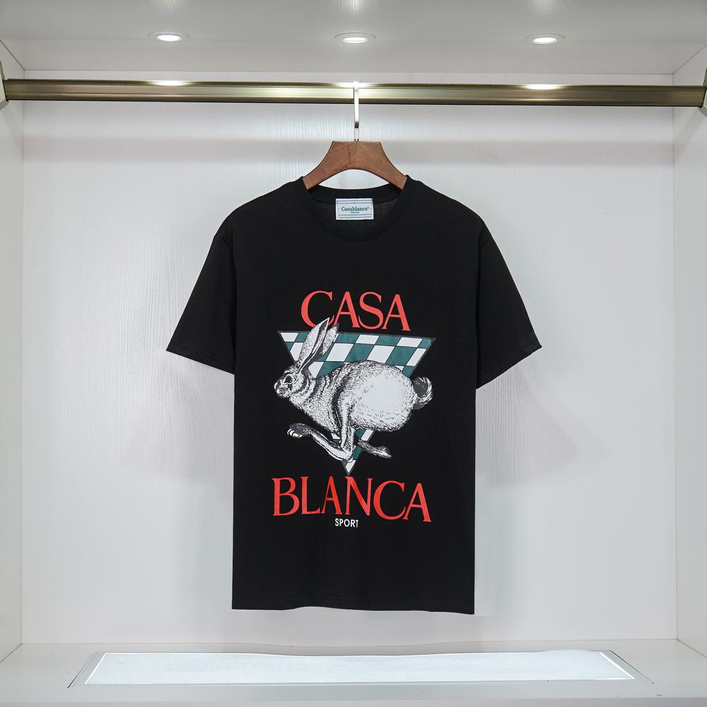 Casablanca 23 Frühling und Sommer Neuheit Fantasie Tor Sternenhimmel Schloss Casa Buchstaben Logo Kurzarm Partner T-Shirt
