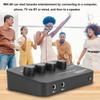 Compact Karaoke Audio Mixer AUX IN/OUT BT Connection Dual Mic Inputs Digital Audio Sound Karaoke Machine for TV/PC & Amplifier