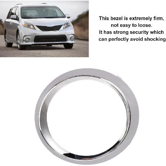 Chrome Trim Bezel Cover Rings,TO1038150 Fog Driving Lamp Chrome Bezel Fit for SE 20112017 (Left 57731FJ030)