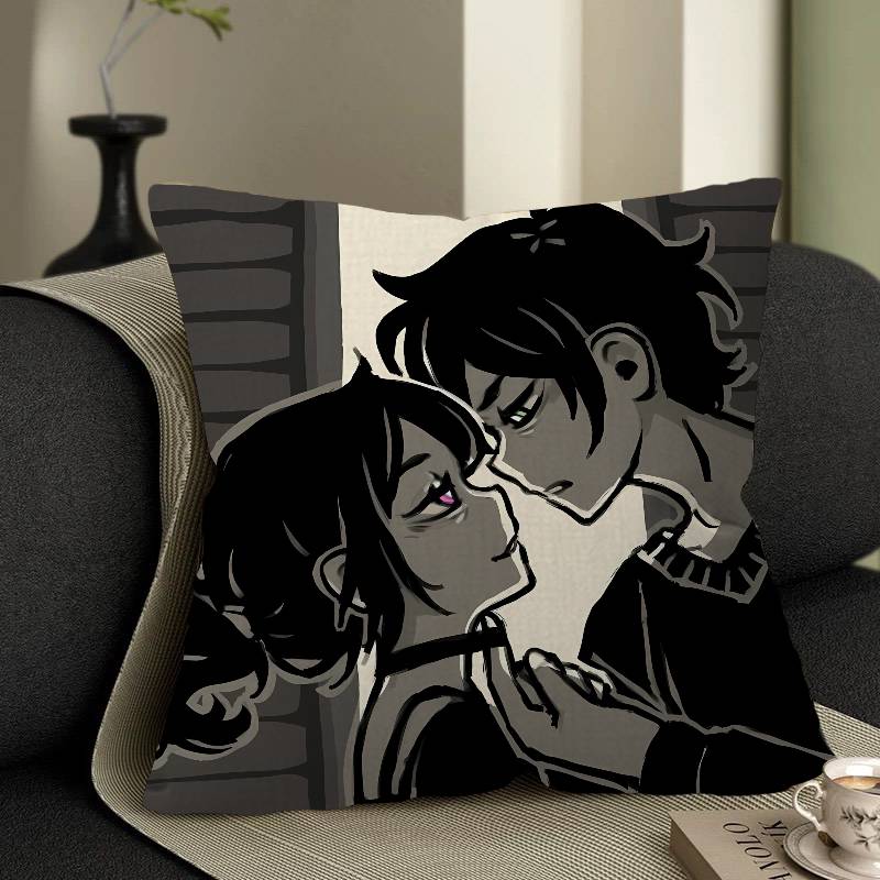 Die Sargabdeckung von Andy und Leyley Kissenbezüge Cartoon Sofa Dekoratives Zuhause Zweiseitiger Druck Kurzer Plüsch Niedliche Kissenhülle