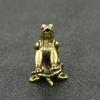 1 Pcs New Vintage Brass Turtle Back Frogs Micro Sculpture Tea Pet Collection Ornaments Home Decor Room Tabletop Handicraft Model