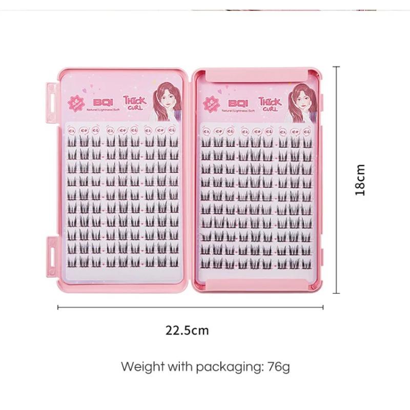 Lazy Cat Elf Eyelashes Book 180pcs Large Capacity Enlarge Your Eyes Naturally DIY Lash Clusters with Glue Set