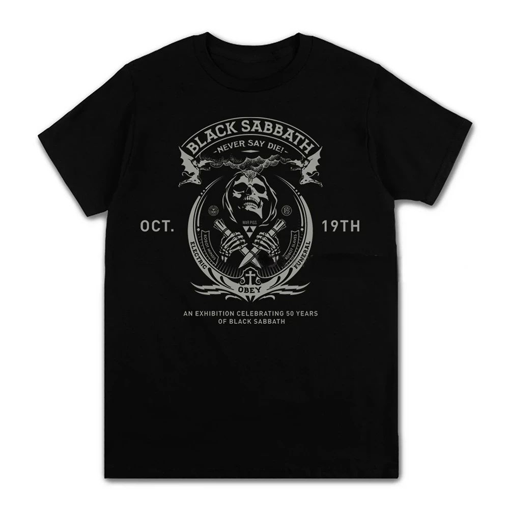 Black Metal Rock Band T Shirt Black Sabbath Men Women Black Oversized Short Sleeve Plus Size T Shirt Unisex Streetwear Clothing