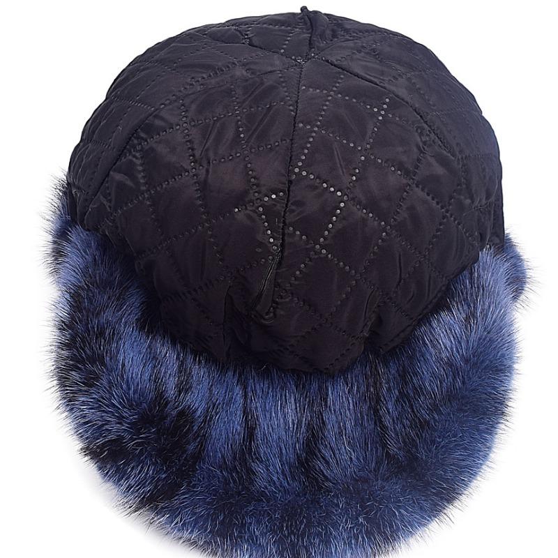 Nerzmütze Damen Herbst und Winter Nerzfell Pelz Nerz Mode trendige Nerzmütze vielseitige Ritter Baseballkappe