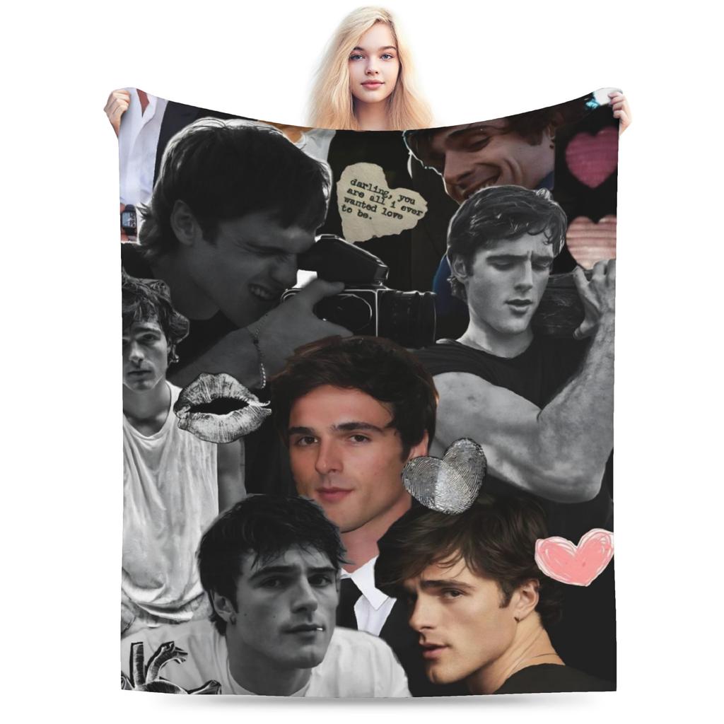 Jacob Elordi Actor Throw Blanket for Couch Soft Fuzzy Plush Blanket 50x60 Inch Multi-size Bedspreads for All Seasons