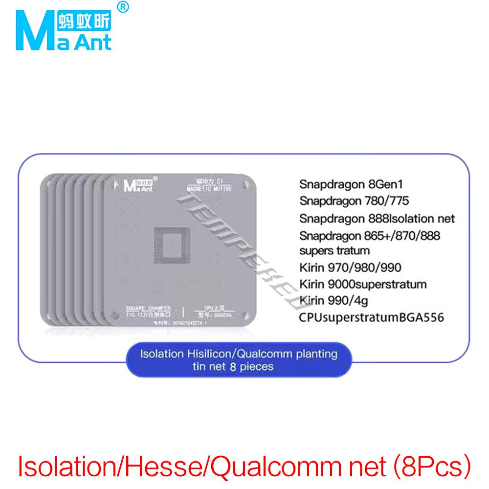 MAant C1 Magnet Tin Planting Platform For iPhone A8-A19 QUALCOMM HS EMMC Motherboard CPU BGA Welding Reballing Stencil Tools Set