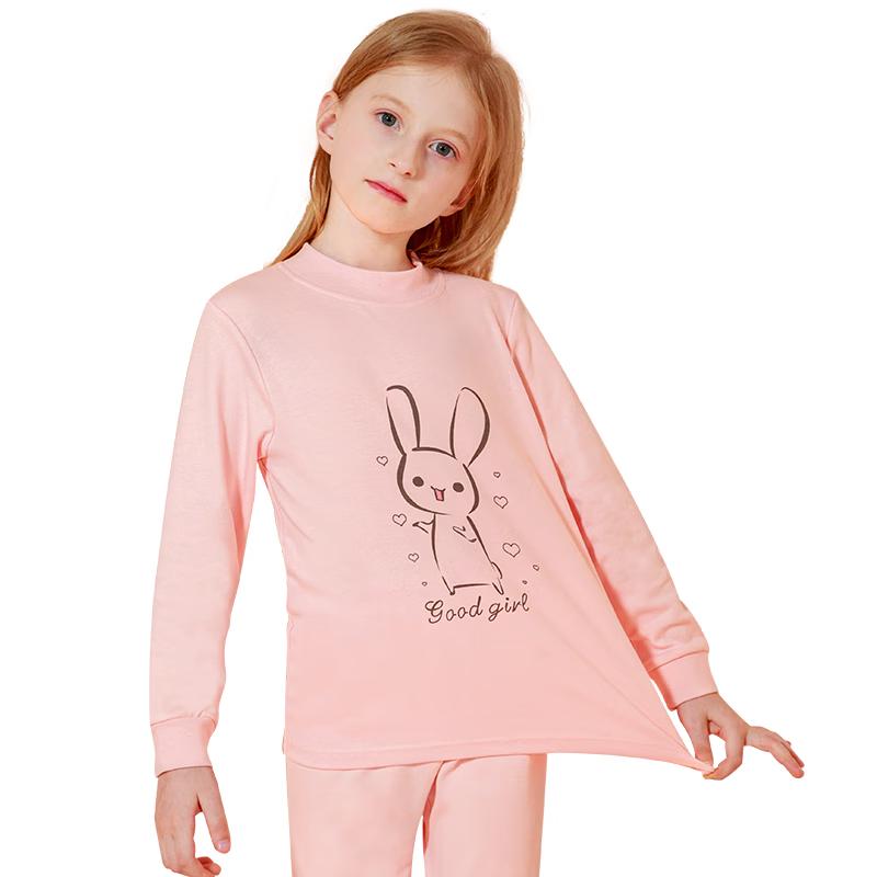 Girls  100% Cotton Rabbit Print Thermal Underwear Set 150
