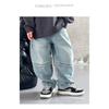 Boys Autumn Loose Straight Denim Jeans Big Kids Casual Trousers