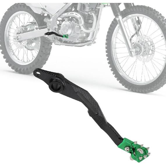 Dirt Bike Foldable Rear Brake Pedal Foot Lever CNC for KLX 140 KLX140 2008-2023 KLX140L 2008-2023 KLX140G 2017-2023 Green
