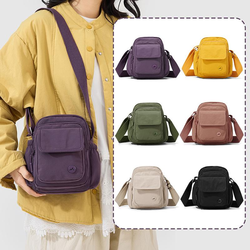 Lightweight Messenger Bag Women's Multi-Pocket Shoulder Bag Travel Mobile Phone Bag