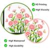Static Glass Sticker, Soft Roses Decal with Dragonflies And Butterflies, No Glue Waterproof Sunproof Window Film for Bedroom Living Room Balcony