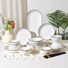 ZISHI ZISIZ 36-Piece Underglaze Ceramic Dinnerware Set