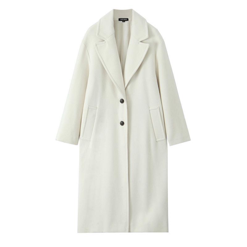 

Женское мягкое длинное пальто в европейском и американском стиле – Осенняя мода 8372302 S белый