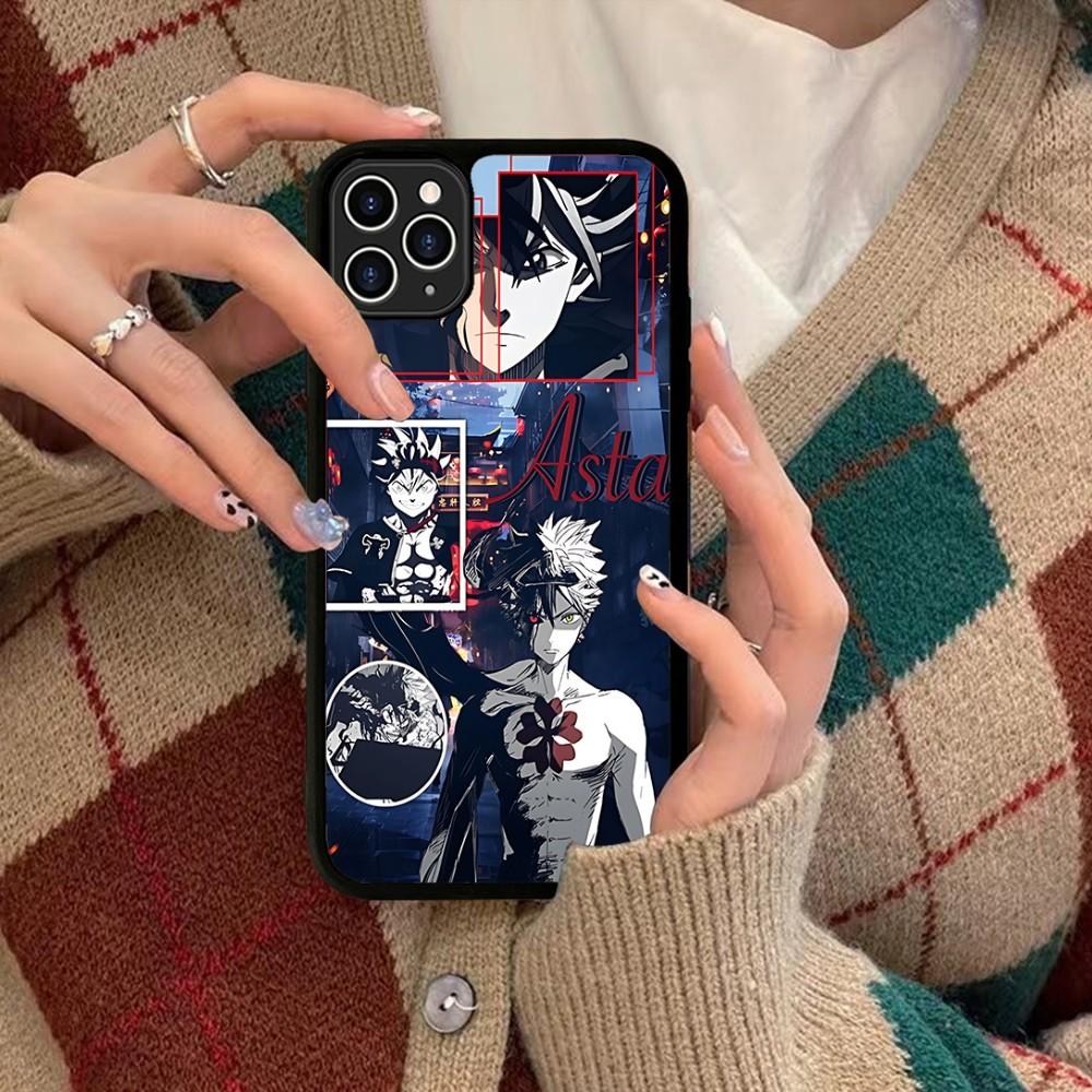 Black Clover Phone Case Silicone PC+TPU For For IPhone 11 12 13 14 15 16 Plus Pro Max Cover