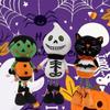Cute Halloween Plush Figurines Ghost Black Cat Decorations