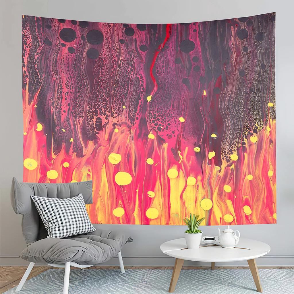 Boho Marbling Art Tapestry Swirl Patterns Tapestry Retro Style Print Tapestry Art Tapestries Home Living Room Bedroom Dorm Decor