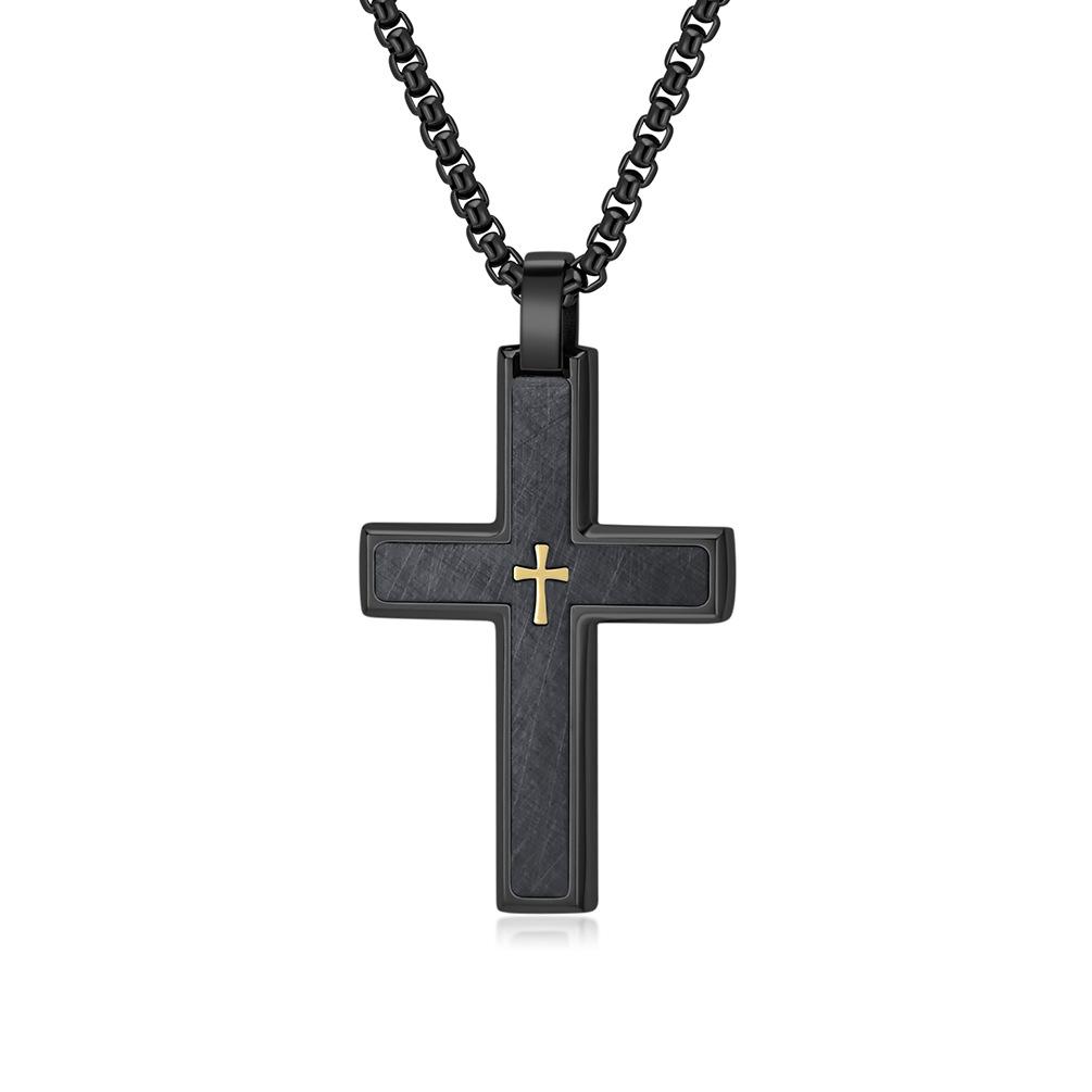 2025 Cross Pendant Men's Fashion Simple Personalized Jewelry Exquisite Gift Necklace