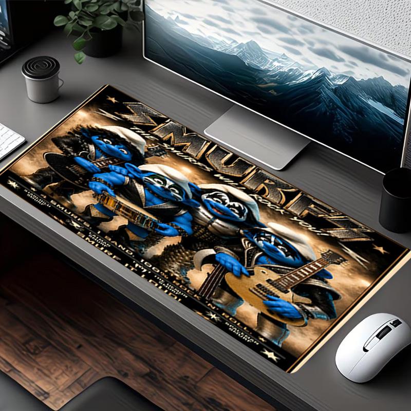 Blue Smurfs Print Mouse Pad, for Keyboard Pad Laptop PC Mat for Office Home Use, Desk Decor, Perfect Birthday Gift for Gamers