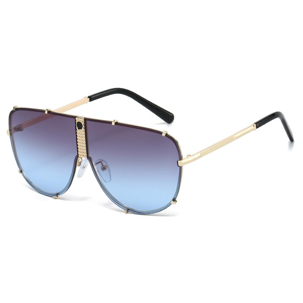 Classic Aviator Sunglasses Unisex Retro Large Frame Punk Style Luxury Brand Designer Outdoor Metal Popular Sun Glasses Uv400