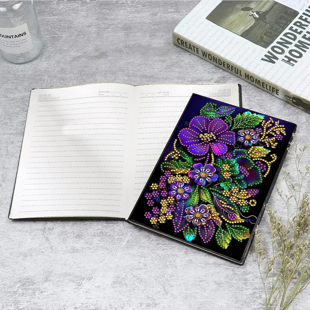 50 Pages A5 Special Shaped Beautiful Pattern 5D Diamond Drawing Book Art Drill Painting Wireless Strip Diary Book for Boys Girls
