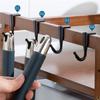 Kitchen Microwave Oven Storage Rack 1 Layer Bamboo Adjustable  Countertops Organizer Shelf Hanging Hook Chopping Board Holder