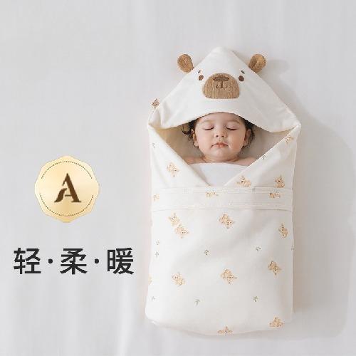95*95cm Newborn Swaddle Blanket Thick Cotton Cartoon Winter Baby Wrap for Delivery Room Outdoor Soft Infant Carrying Wrap Gift