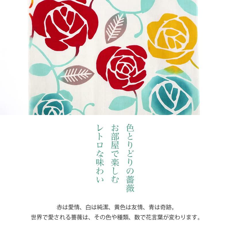 Airashika Japanese Goods Chusen Tenugui Satsuki 33 x 90cm "Rose"