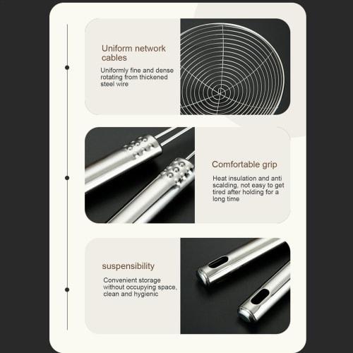 Spider Strainer Skimmer Ladle | Stainless Steel Wire Strainer Food Strainers | Hangable Kitchen Gadgets with Long Handle for Noodles, Oil Filtering, H