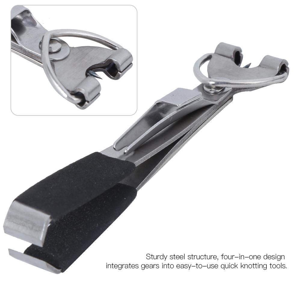 Fly Fishing Quick Knot Tool Fast Nail Knotter Lines Clipper Hook Eye Cleaner with Retractor