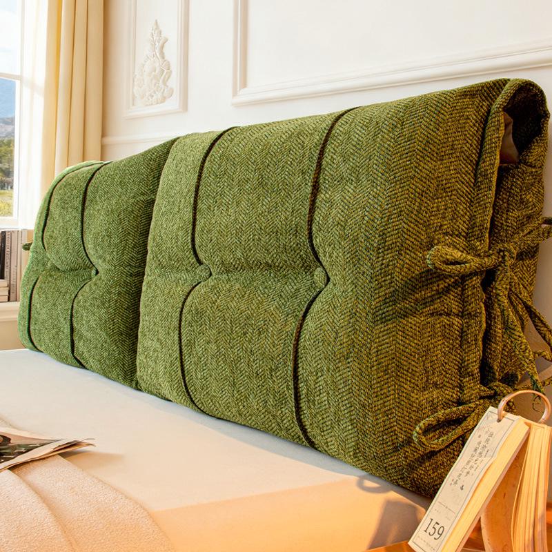 2025 Herringbone Headboard Cushion: Soft Upholstered, Anti-collision, Fixable Bedside Pillow