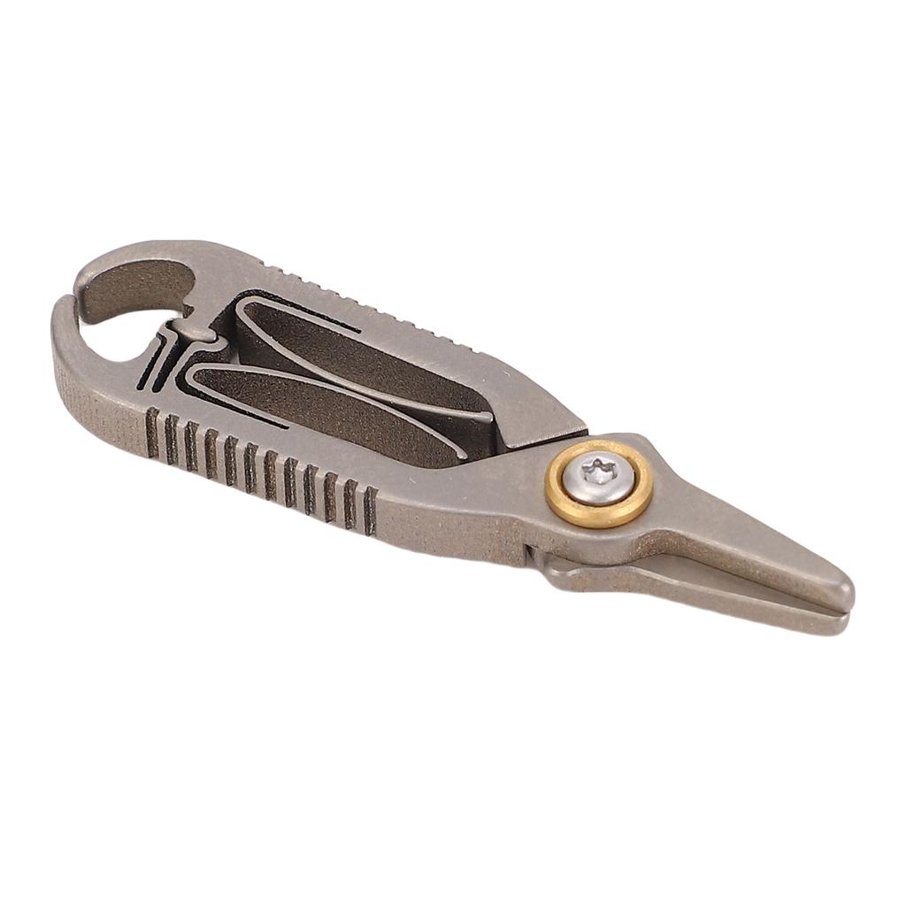 Nasenhaarschere Ti-Legierung Runde Spitze Nasenhaarschneideschere für Augenbrauen Bart