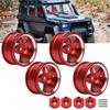 4Pcs RC Aluminium Alloy Wheel Hubs with Connector for MN86 1Celsius12 RC Crawler Upgrade Parts