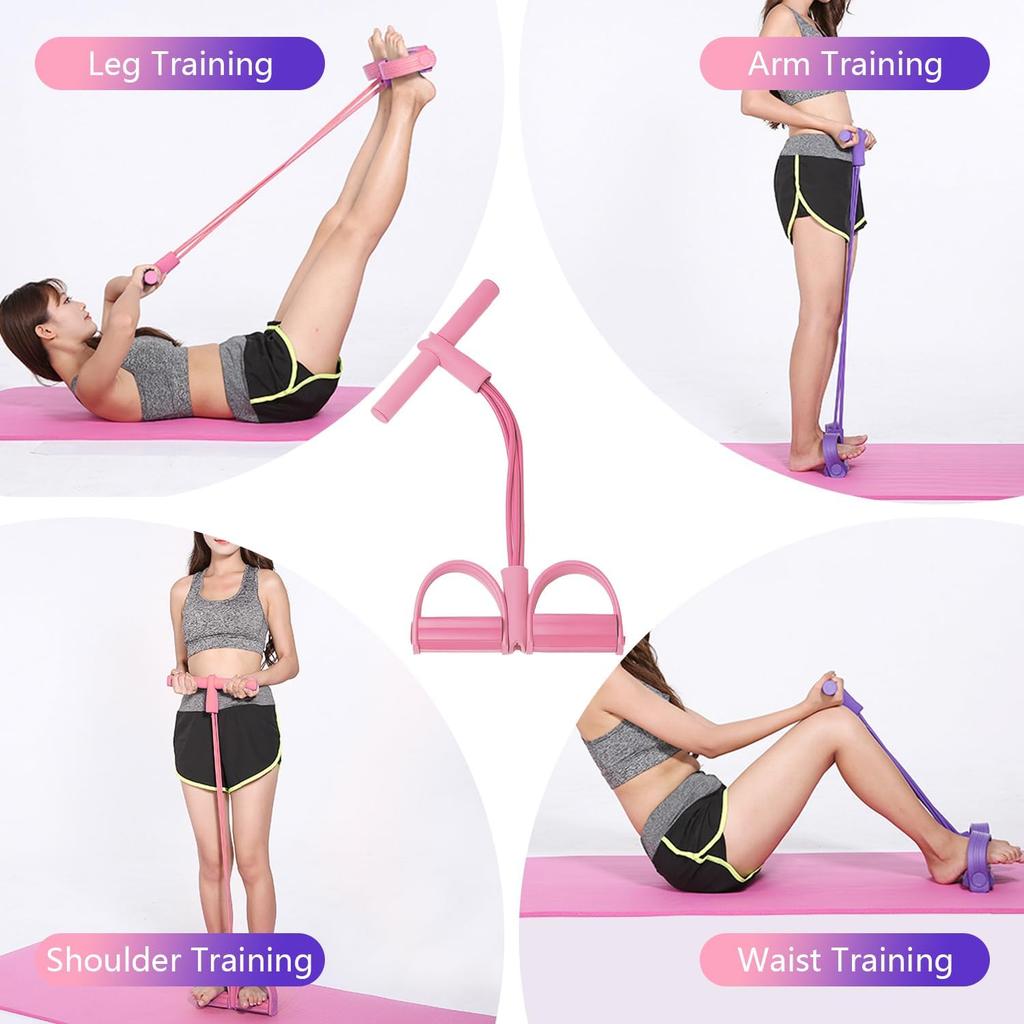 Fitness Resistance Band Foot Pedal Abdominal Exercise Auxiliary Thin Belly Leg Fitness Home Gym Equipment Women Six Rope Stretch 3
