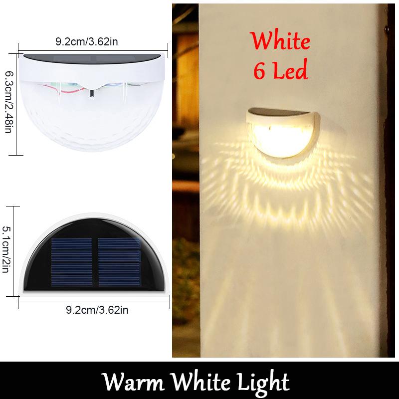 LED Solar Fence Lights Outdoor Waterproof Wall Lights Corrugated Lights For Fence Terrace Garden Path Decorative Lights