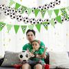 Striscione a bandierine per Festa di Calcio Triangoli Palloni Ghirlanda Tema Sportivo Striscione di Carta da Appendere per Tifosi di Calcio Forniture per Feste in Casa